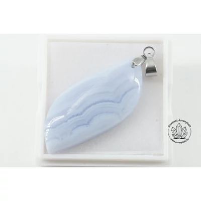 Kalcedon csipke achát fúrt medál 11600 Kalcedon csipke achát fúrt medál 11600