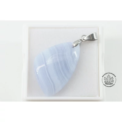 Kalcedon csipke achát háromszög fúrt medál 9850 Kalcedon csipke achát háromszög fúrt medál 9850