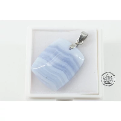 Kalcedon csipke achát tégla fúrt medál 11950 Kalcedon csipke achát tégla fúrt medál 11950