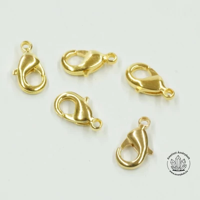 Karabíner 12 mm aranyszínű 5 db