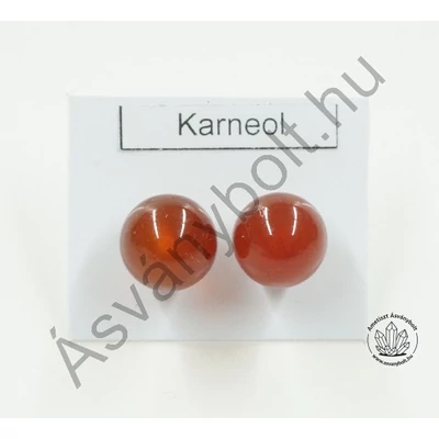 Karneol 10-es golyós nemesacélos füli