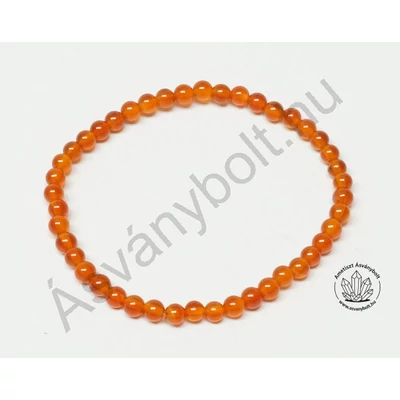 Karneol 4 mm-es golyós karkötő