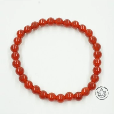 Karneol 6 mm-es golyós karkötő Karneol 6 mm-es golyós karkötő