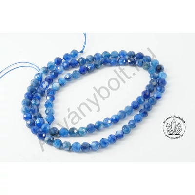 Kianit 4 mm-es fazettált golyós szál