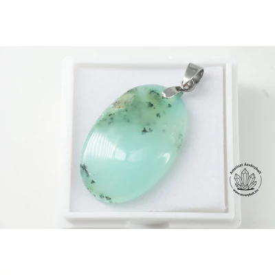 Krizopráz extra ovális fúrt medál 17300 Krizopráz extra ovális fúrt medál 17300