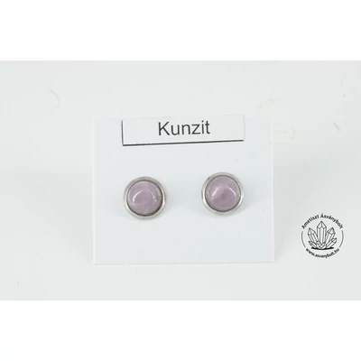 Kunzit 6 mm-es félgömb füli nemesacélban