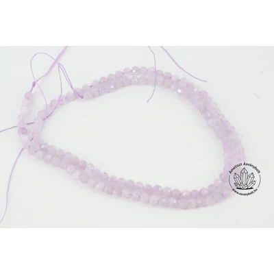 Kunzit fazettált 3 mm-es golyós szál