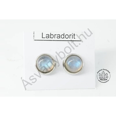 Labradorit extra 8-as félgömb füli nemesacélban