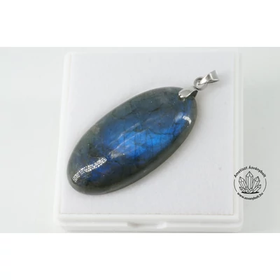 Labradorit extra kék ovális fúrt medál 11500 Labradorit extra kék ovális fúrt medál 11500