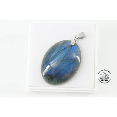 Labradorit extra kék ovális fúrt medál 12200 Labradorit extra kék ovális fúrt medál 12200