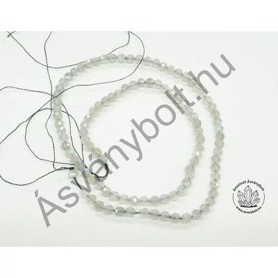 Labradorit fazettált 4 mm-es szál