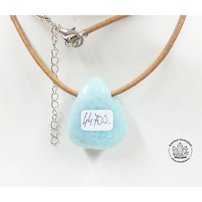 Larimár fúrt medál bőrláncon 44700