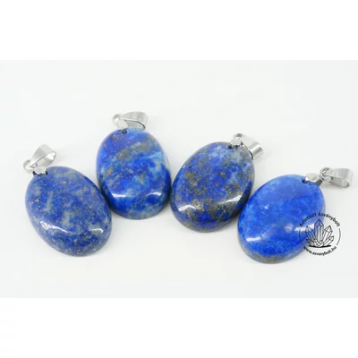 Lazurit ovális fúrt kaboson medál