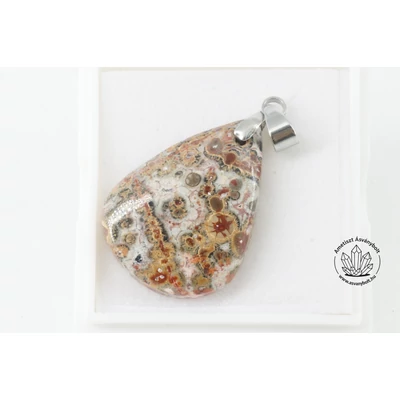 Leopárd jáspis csepp fúrt medál 4900 Leopárd jáspis csepp fúrt medál 4900