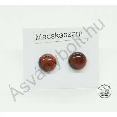Macskaszem 8 mm-es félgömb beszúrós nemesacélos füli