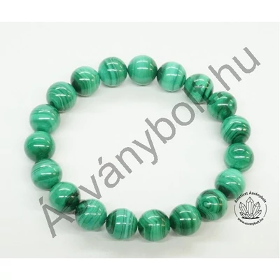 Malachit 10 mm-es golyós karkötő