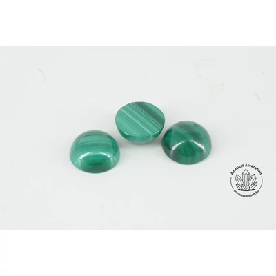 Malachit 12 mm-es félgömb kaboson