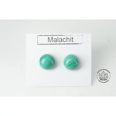 Malachit 8-as félgömb füli nemesacélon