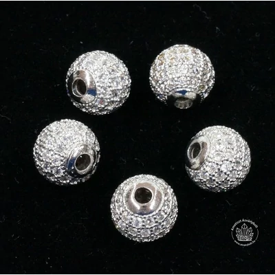 Mikrostrassz fehér 10 mm-es golyó