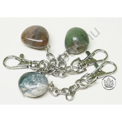 Mohaachát fúrt kulcstartó