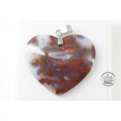 Mohaachát vörös indonéz szív medál 13700 Mohaachát vörös indonéz szív medál 13700