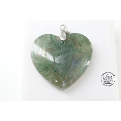 Mohaachát zöld indonéz szív medál 10700 Mohaachát zöld indonéz szív medál 10700