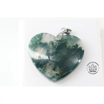 Mohaachát zöld indonéz szív medál 11500 Mohaachát zöld indonéz szív medál 11500