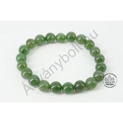 Nefrit jade 10 mm-es golyós karkötő