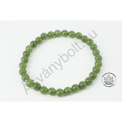 Nefrit jade 6 mm-es golyós karkötő