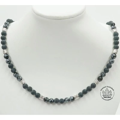 Obszidián-matt ónix férfi lánc Obszidián-matt ónix férfi lánc