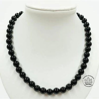 Ónix 10 mm-es féldrágakő lánc