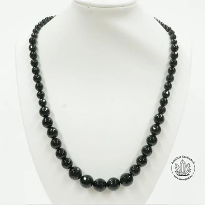 Ónix fazettált növekvő golyós lánc