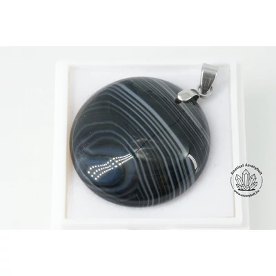 Ónix sávos egyedi fúrt medál V. 4000