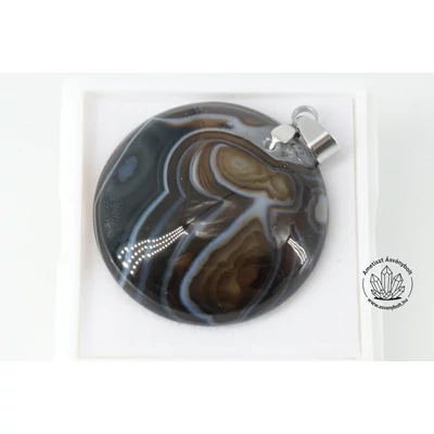 Ónix sávos egyedi fúrt medál VI. 4000