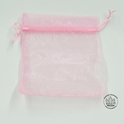 Organza tasak rózsaszín 5 db