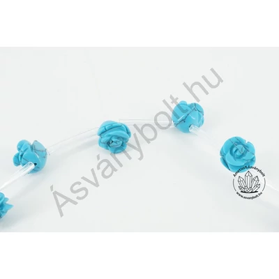 Reko türkiz 12 mm-es fűzhető rózsa 1 db