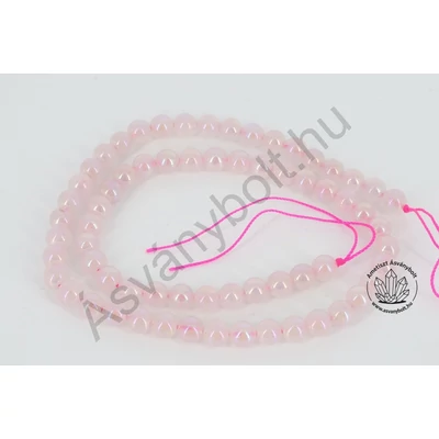 Rózsakvarc aura 6 mm-es golyós szál