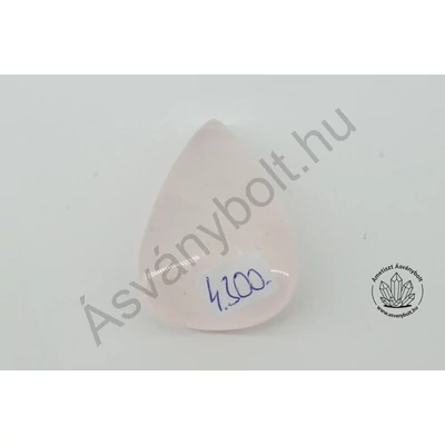 Rózsakvarc egyedi csepp csiszolat 4300