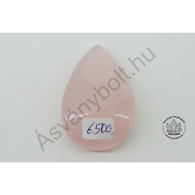 Rózsakvarc egyedi csepp csiszolat 6500