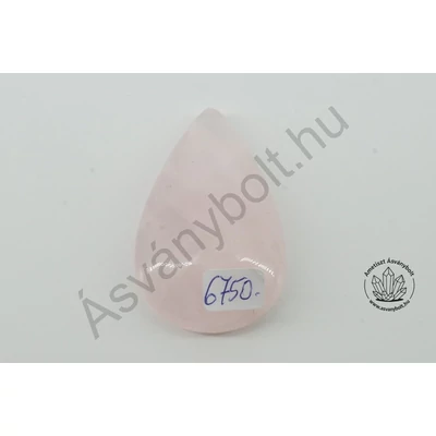 Rózsakvarc egyedi csepp csiszolat 6750