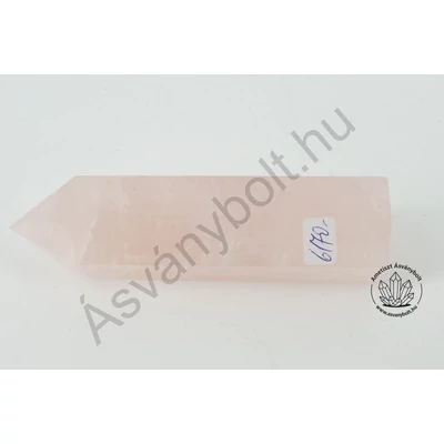 Rózsakvarc egyedi csiszolt csúcs 6170