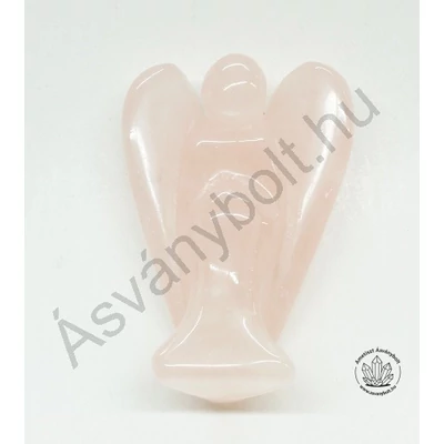 Rózsakvarc nagy angyal figura