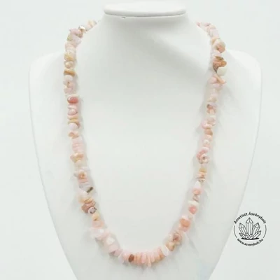 Rózsaopál 50 cm-es gömbölyített szemcse lánc