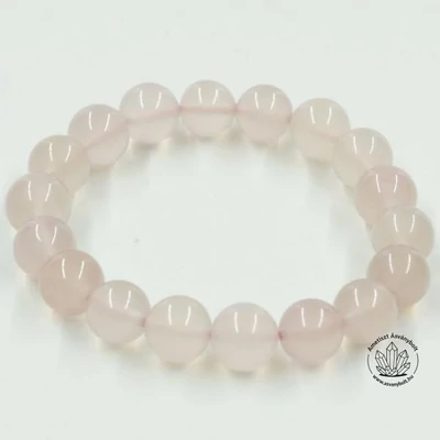 Rózsaszínű kalcedon drágakő 10 mm-es karkötő