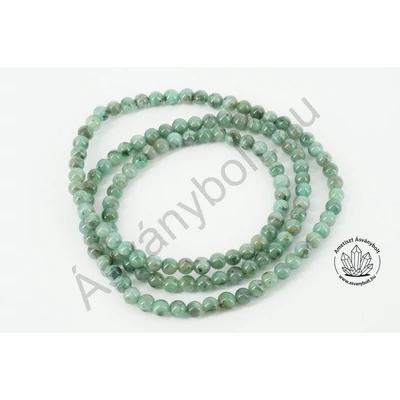 Smaragd 4 mm-es golyós gumis lánc