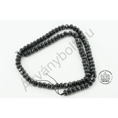 Spinell fazettált 5x4 mm-es tárcsa szál