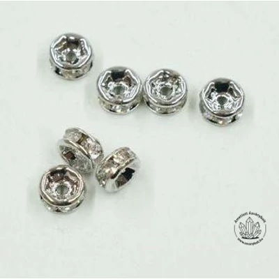 Strasszgyűrű 4 mm fehér 50 db