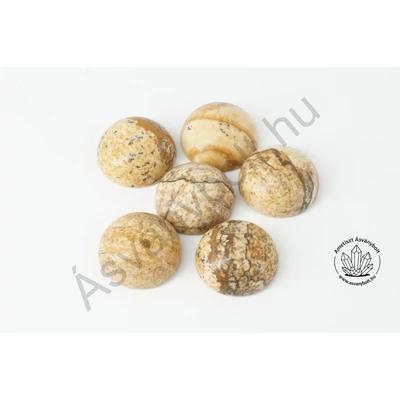 Tájképjáspis 12 mm-es kaboson