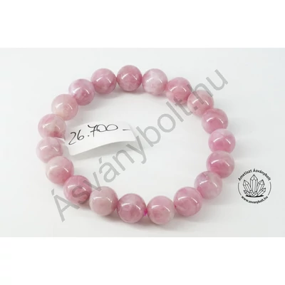 Turmalin pink 10 mm-es golyós karkötő 26700