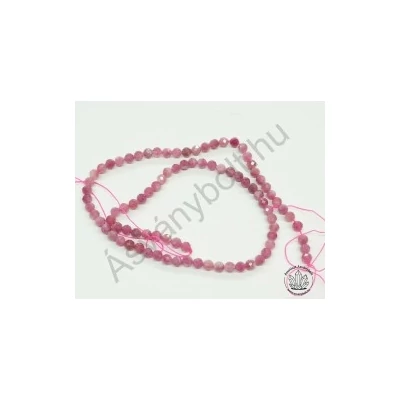 Turmalin pink fazettált 4,5 mm-es golyós szál